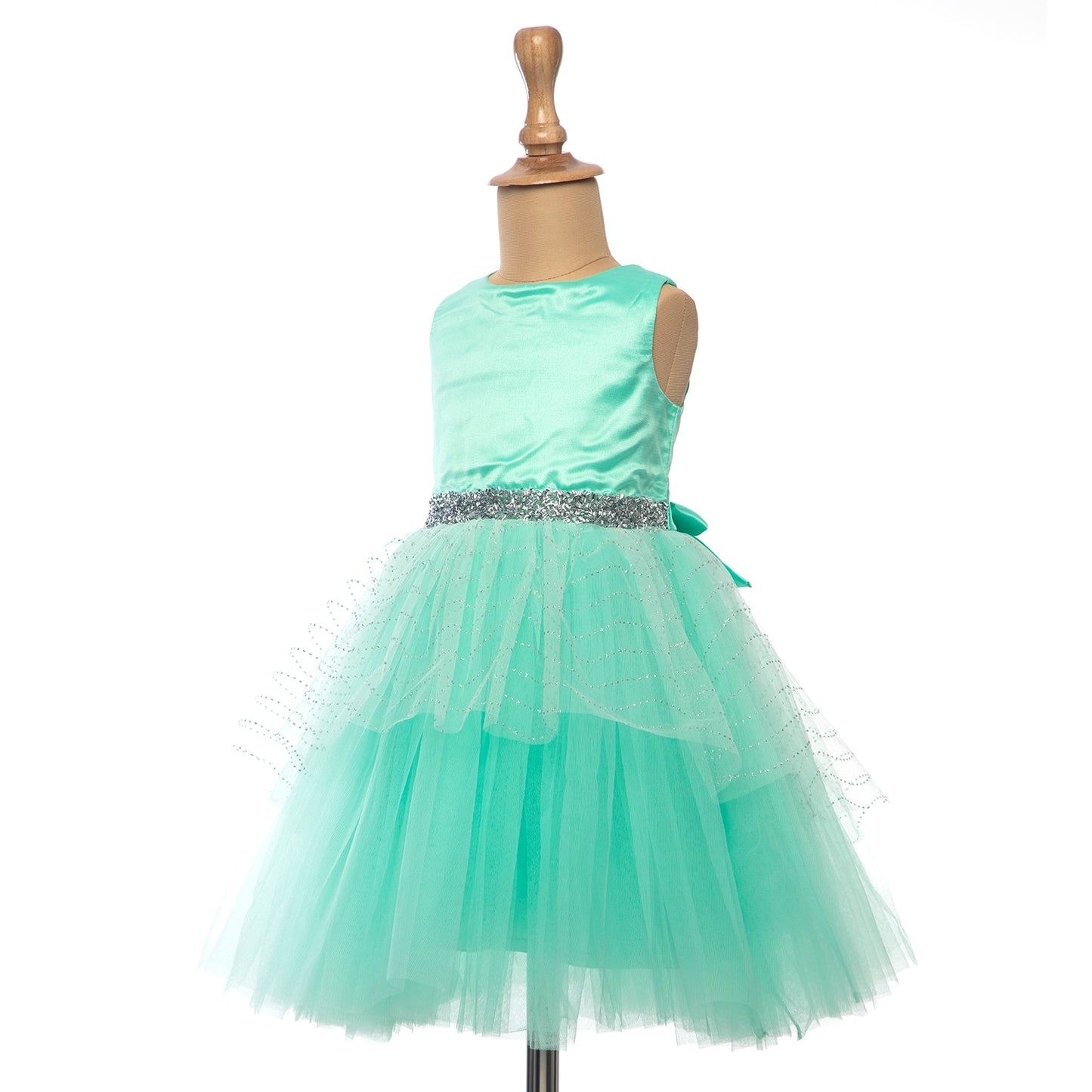 Light Green Glitters Dress (Wave Pattern Glitter) - Christmas Special