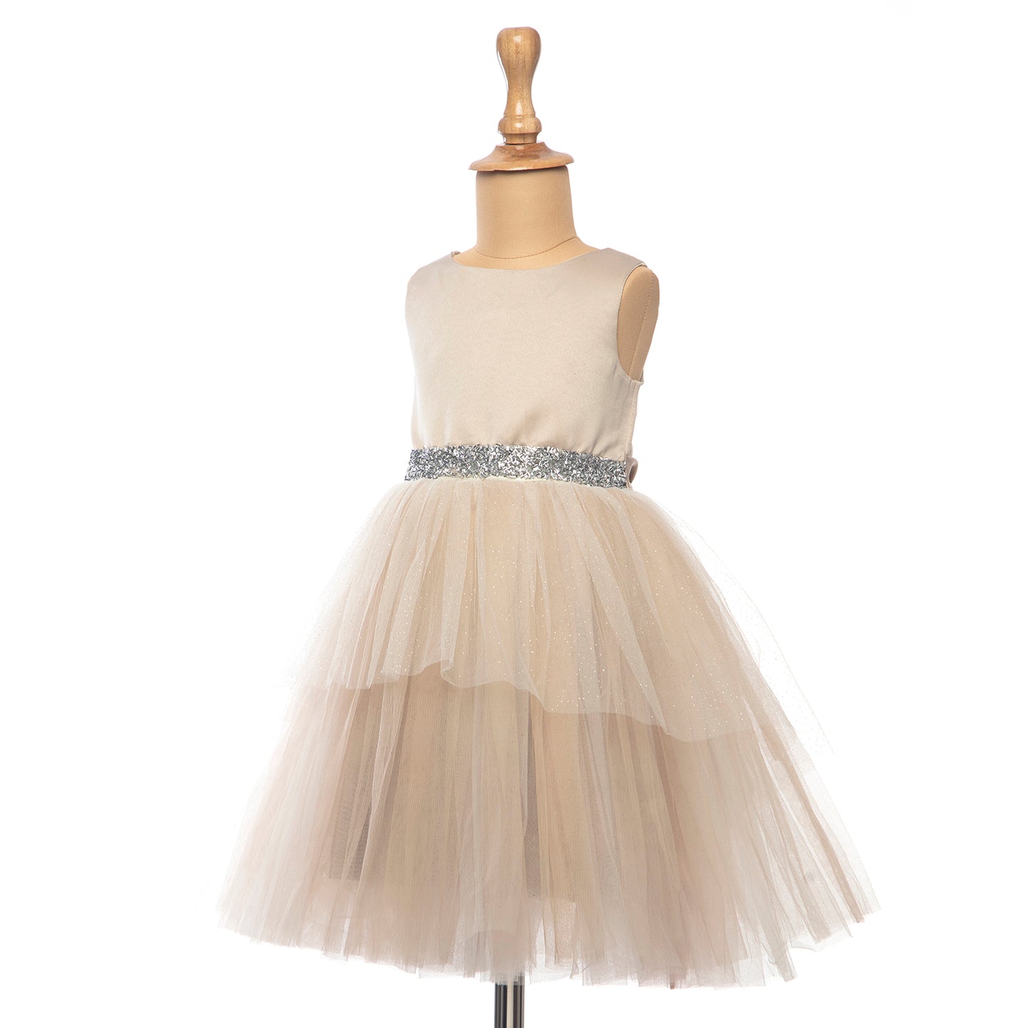 Neutral Color Beige Brown Shade Dress - Ideal for family dinners , evening events