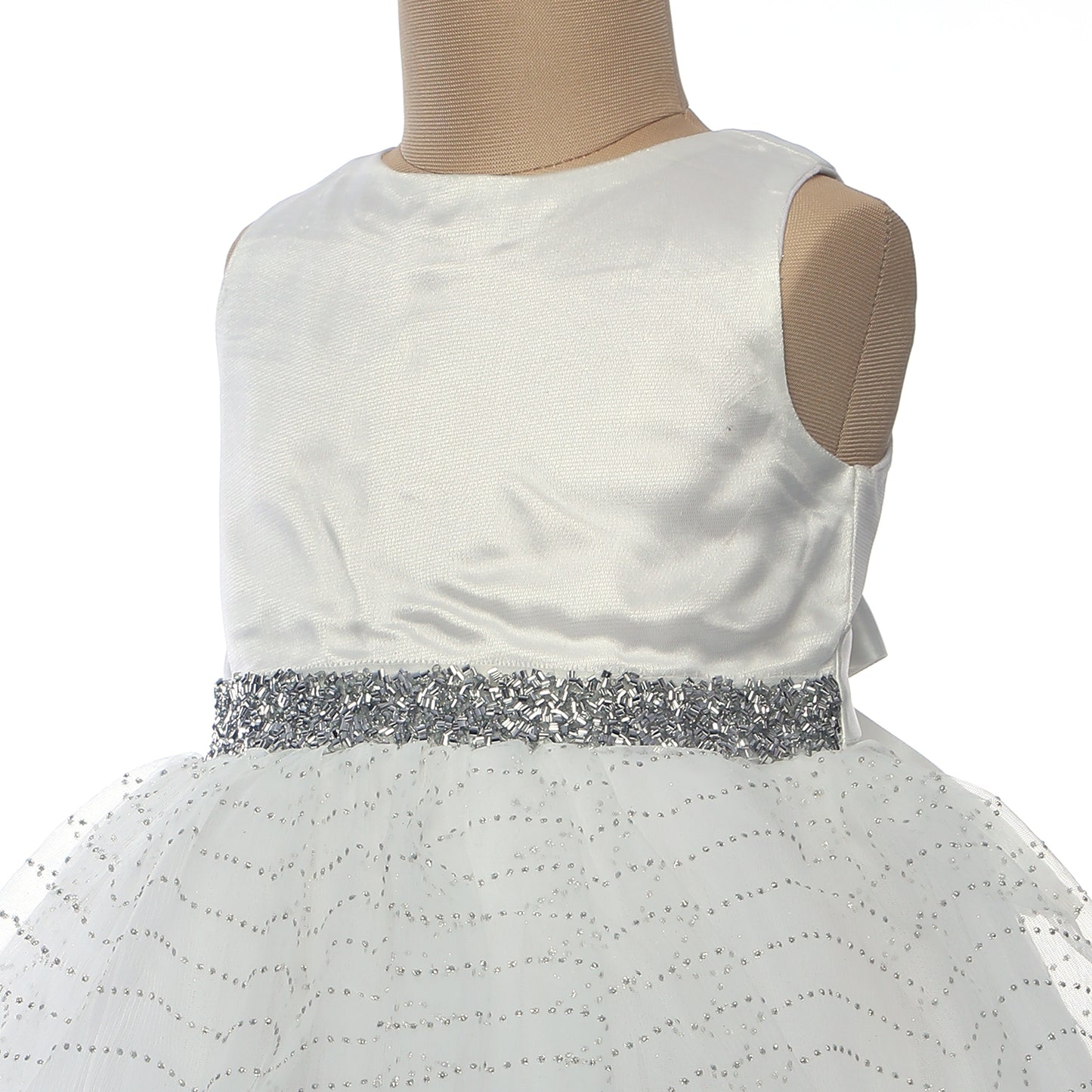 Ivory White Girls Princess Dress - Baptism Communion Birthday Performances