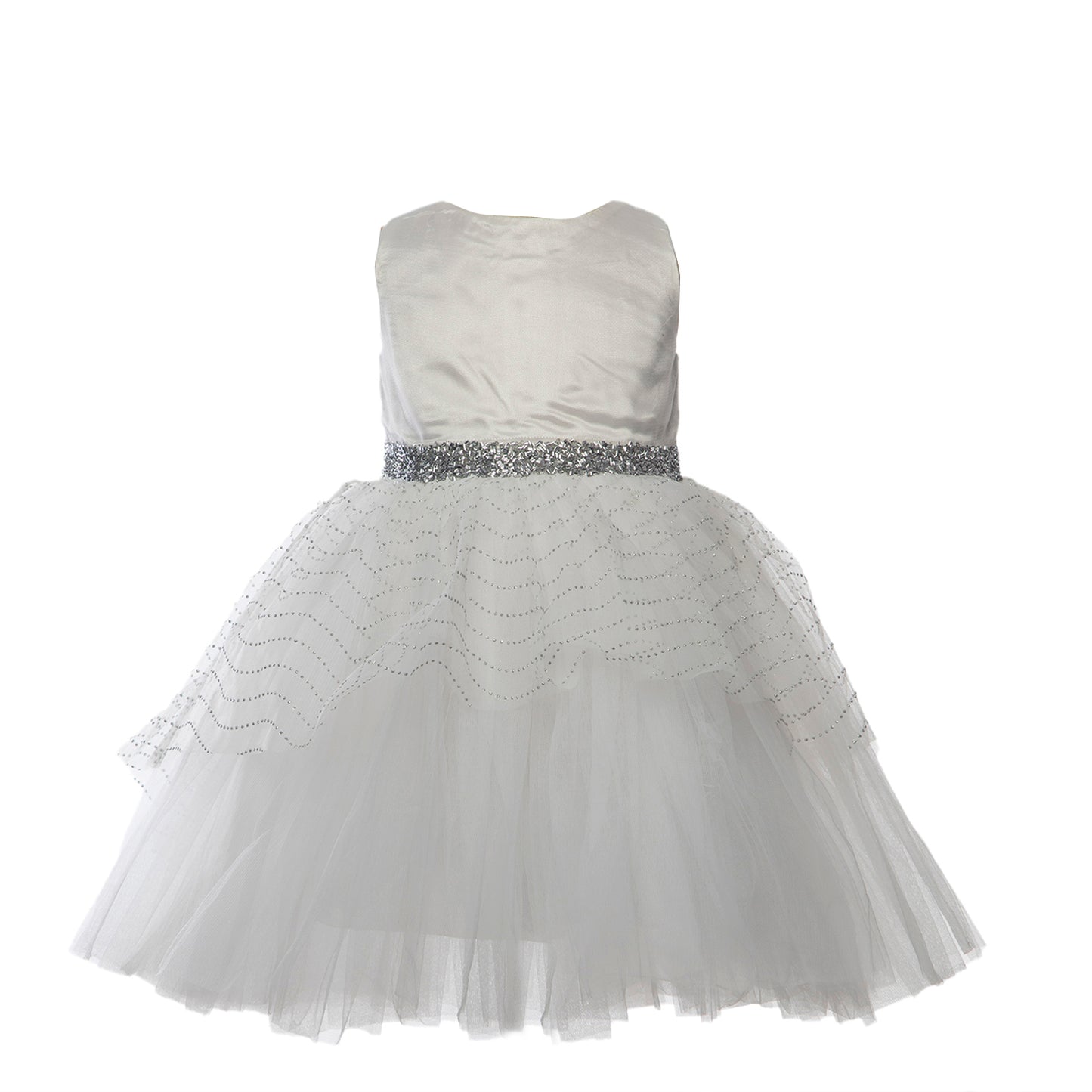 Ivory White Girls Princess Dress - Baptism Communion Birthday Performances