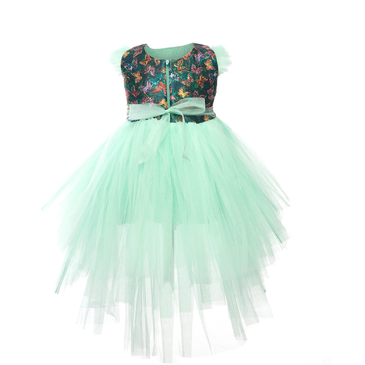 Dress Up Play Date Green Butterfly Print Dress - Ideal for weddings flower girls , graduations
