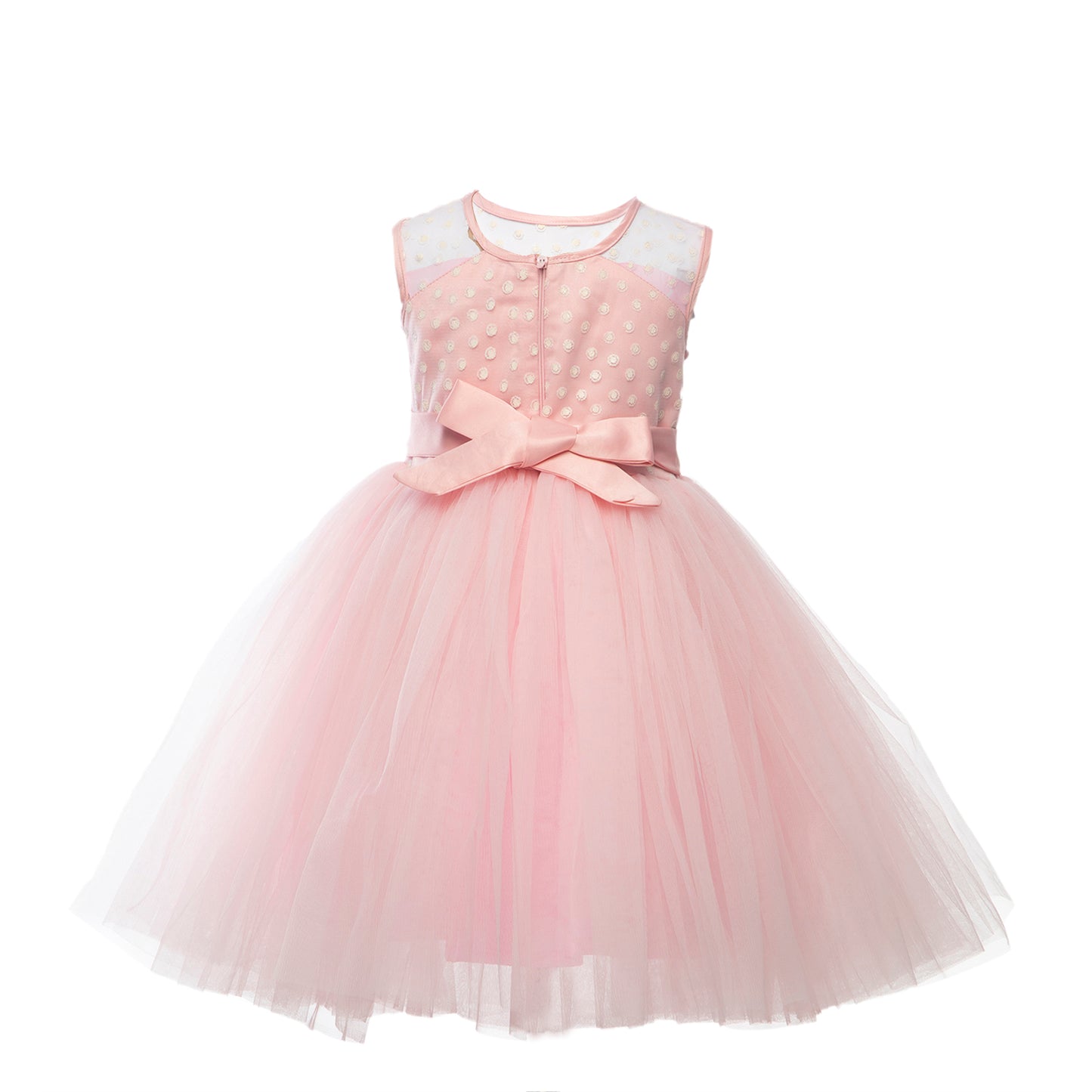 Pink Polka Dot with Bow Dress - Perfect for Mini Mouse Theme Birthday Parties, Weddings Flower Girls