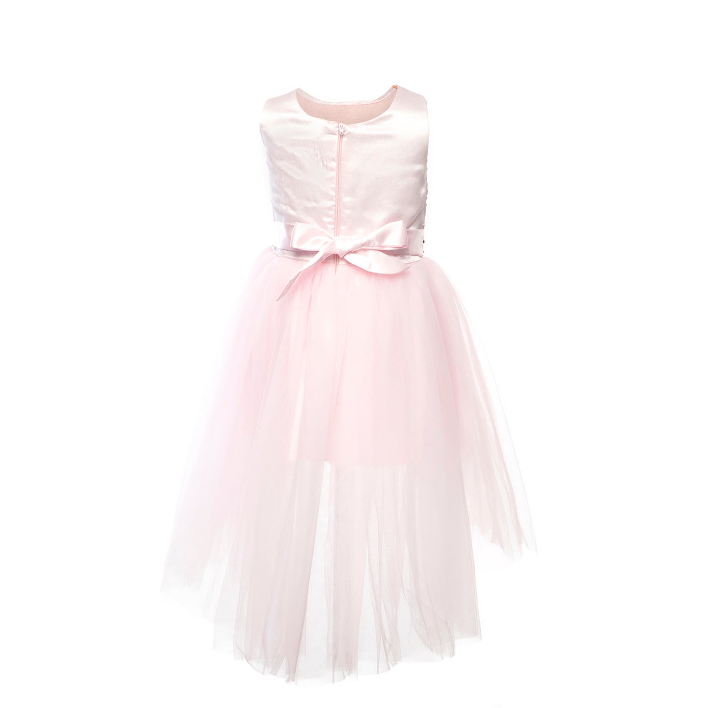 Pink First Birthday Party Dress | Glitters Sequin Baby Girl Dress | Hi Low Style