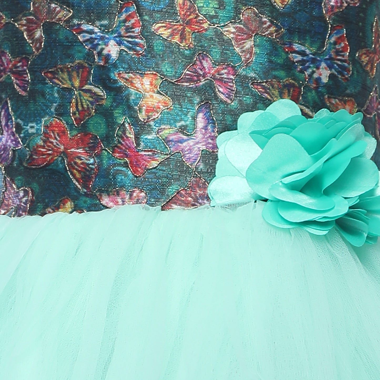 Dress Up Play Date Green Butterfly Print Dress - Ideal for weddings flower girls , graduations