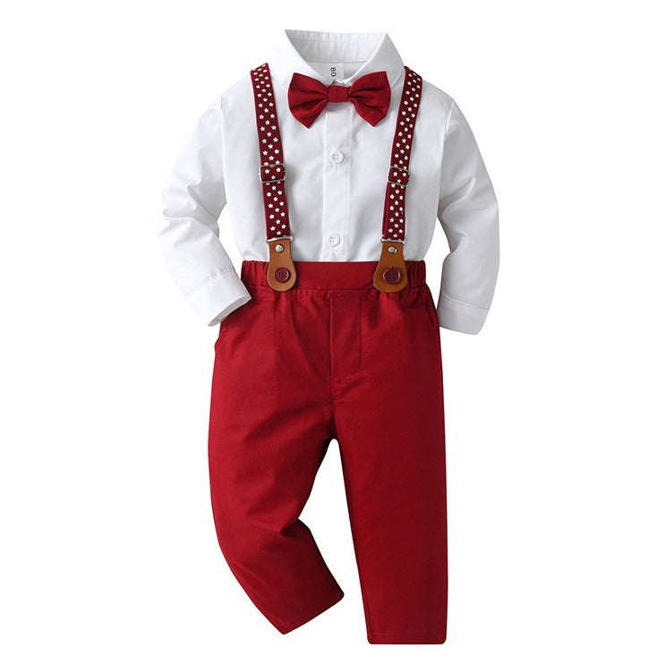 Baby Boy Suits Formal Outfit 4 Piece Set