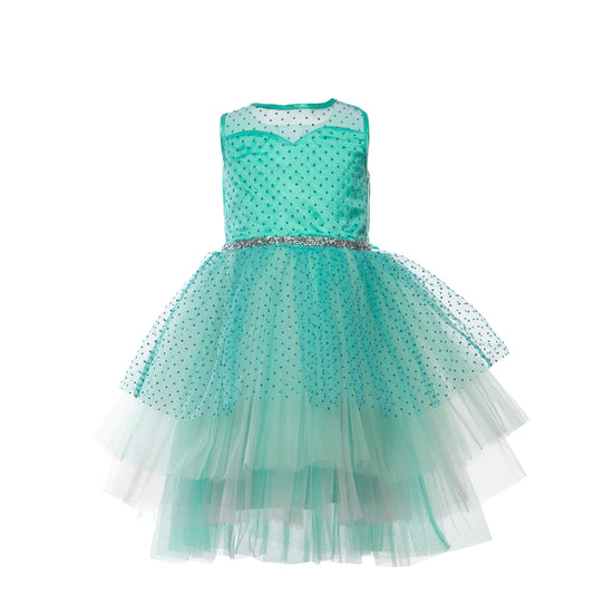 Light Green Glitters Dress(Blings) - Ideal for weddings flower girls
