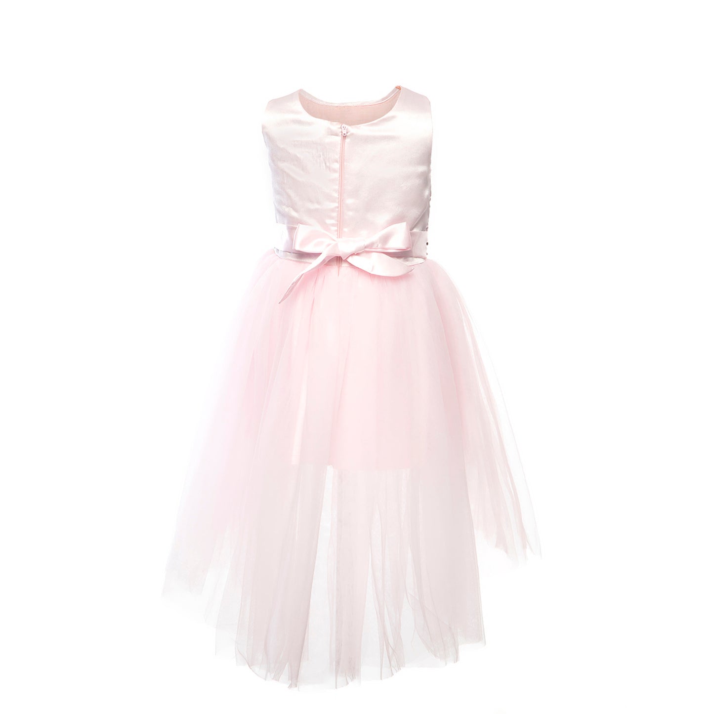 Candy Pink Glitter High Low Style Dress. Perfect for Birthday Parties, Flower Girls.