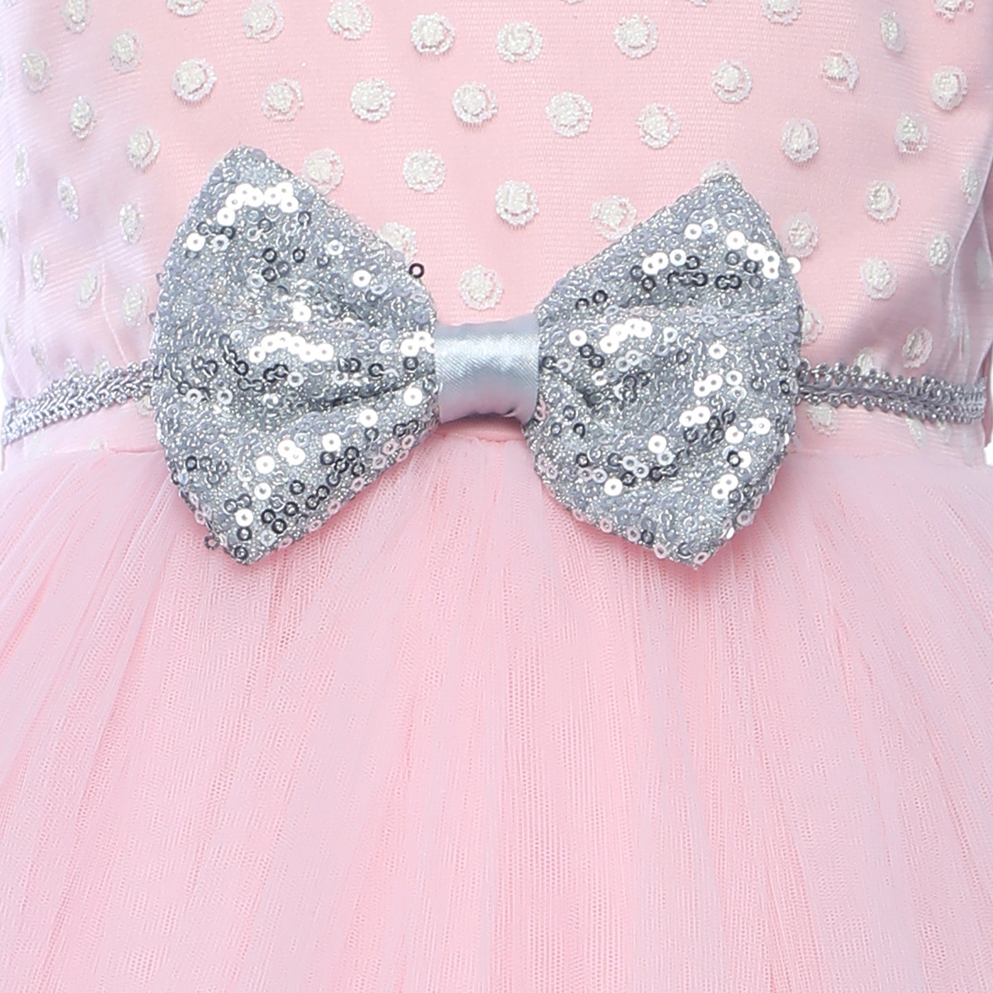 Pink Polka Dot with Bow Dress - Perfect for Mini Mouse Theme Birthday Parties, Weddings Flower Girls